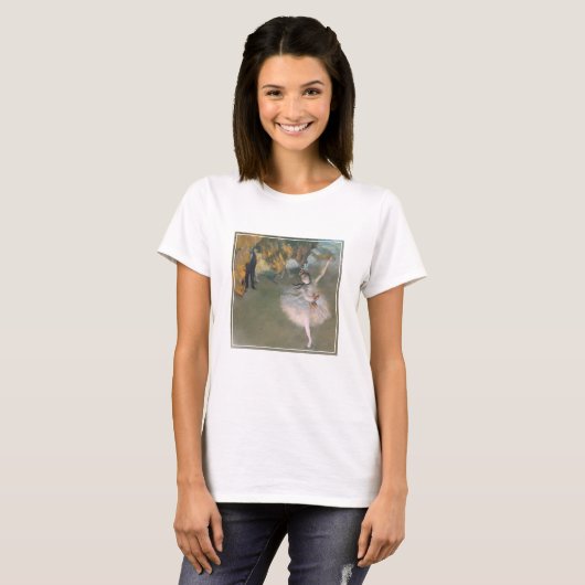 Edgar Degas | De ster of danser in het werkgebied T-shirt (Voorkant volledig)