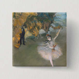 Edgar Degas   De ster of danser in het werkgebied Vierkante Button 5,1 Cm