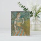Edgar Degas | De zanger in de groenen Briefkaart (Staand voorkant)