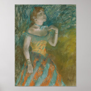 Edgar Degas   De zanger in de groenen Poster