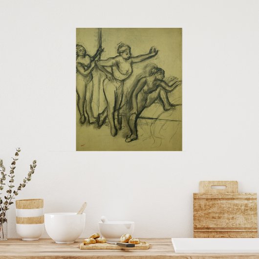 Edgar Degas | Drie dansers, c.1900 Poster (Keuken)