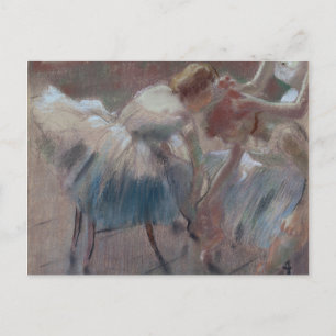 Edgar Degas   Drie dansers die zich op klasse voor Briefkaart
