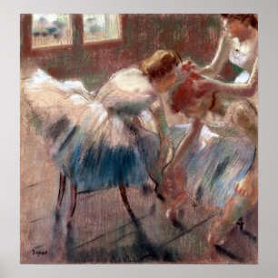 Edgar Degas Drie dansers die zich voorbereiden op  Poster