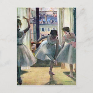 Edgar Degas - Drie dansers in een praktijkruimte Briefkaart
