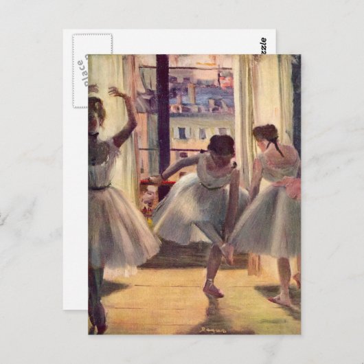 Edgar Degas - Drie dansers in een praktijkruimte Briefkaart (Voorkant / Achterkant)
