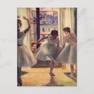 Edgar Degas - Drie dansers in een praktijkruimte Briefkaart