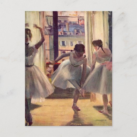 Edgar Degas - Drie dansers in een praktijkruimte Briefkaart (Voorkant)