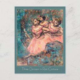 Edgar Degas Drie dansers in Red Costume CC0389 Briefkaart