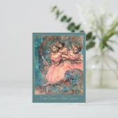 Edgar Degas Drie dansers in Red Costume CC0389 Briefkaart (Staand voorkant)