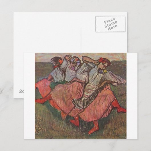 Edgar Degas - Drie Russische dansers pastel 1895 Briefkaart (Voorkant / Achterkant)