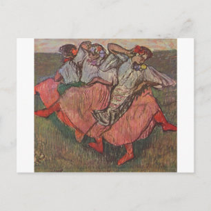 Edgar Degas - Drie Russische dansers pastel 1895 Briefkaart