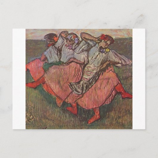 Edgar Degas - Drie Russische dansers pastel 1895 Briefkaart (Voorkant)