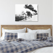 Edgar Degas | Edgar Degas en een vriend Canvas Afdruk (Insitu (Slaapkamer))