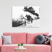 Edgar Degas | Edgar Degas en een vriend Canvas Afdruk (Insitu (Woonkamer))
