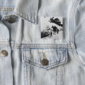 Edgar Degas | Edgar Degas en een vriend Vierkante Button 5,1 Cm (In situ)
