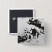 Edgar Degas | Edgar Degas en een vriend Vierkante Button 5,1 Cm (Voorkant /achterkant)