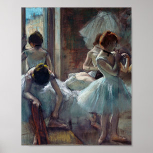 Edgar Degas - Een groep dansers Poster