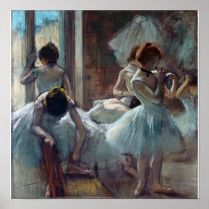 Edgar Degas - Een groep dansers Poster