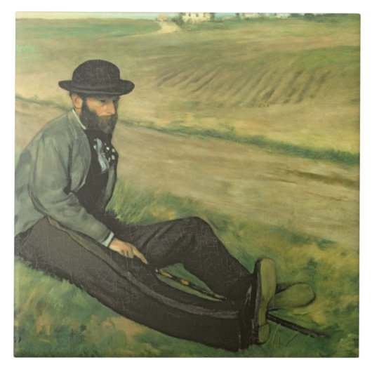 Edgar Degas | Eugene Manet Tegeltje (Voorkant)