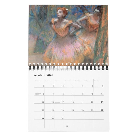 EDGAR DEGAS FINE ART CALENDAR KALENDER (Mar 2026)