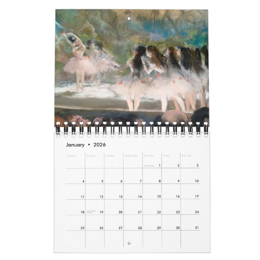EDGAR DEGAS FINE ART CALENDAR KALENDER (Jan 2026)