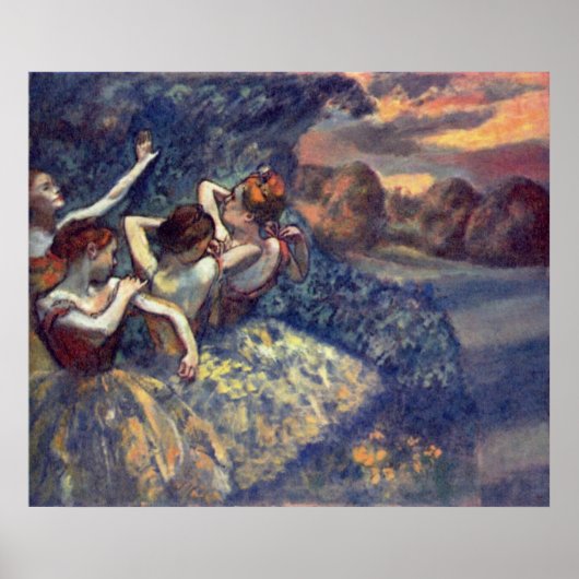 Edgar Degas - Four Dancers 1899 Ballet Canvas Poster (Voorkant)