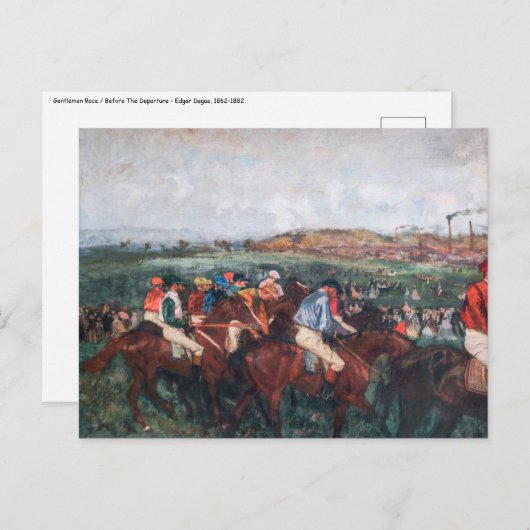 Edgar Degas - Gentlemen Race Briefkaart (Voorkant / Achterkant)