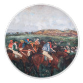 Edgar Degas - Gentlemen Race Keramische Knop (Voorkant)