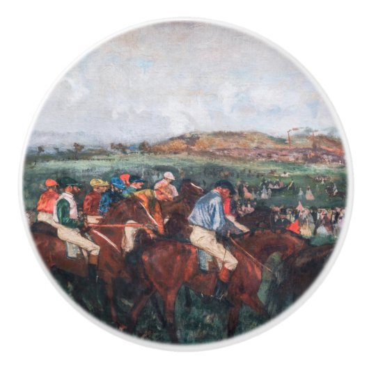 Edgar Degas - Gentlemen Race Keramische Knop (Voorkant)