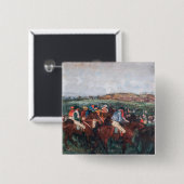 Edgar Degas - Gentlemen Race Vierkante Button 5,1 Cm (Voorkant /achterkant)