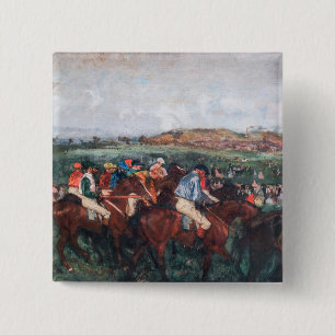 Edgar Degas - Gentlemen Race Vierkante Button 5,1 Cm
