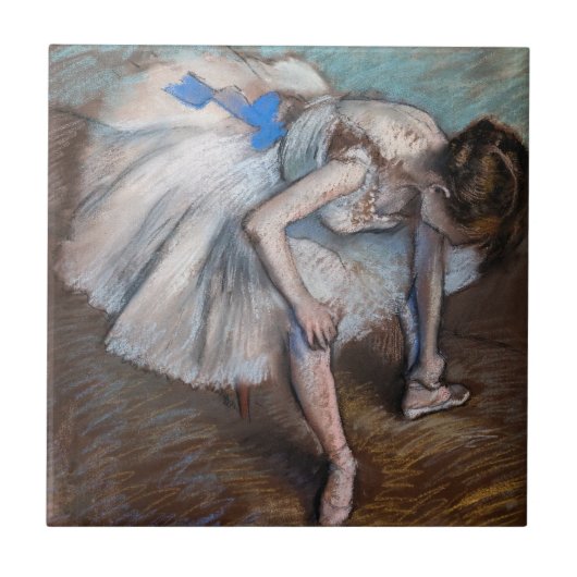 Edgar Degas - Gezette danseres Tegeltje (Voorkant)