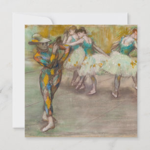 Edgar Degas - Harlekijnendans Bedankkaart