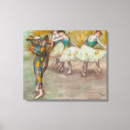 Edgar Degas - Harlekijnendans Canvas Afdruk (Voorkant)