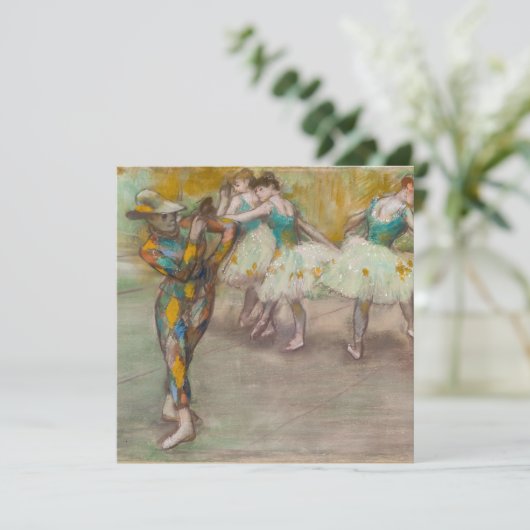 Edgar Degas - Harlequin Dance Bedankkaart (Staand voorkant)