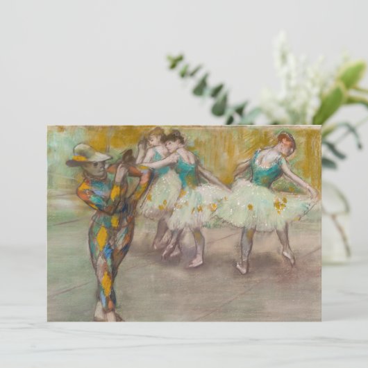 Edgar Degas - Harlequin Dance Bedankkaart (Staand voorkant)