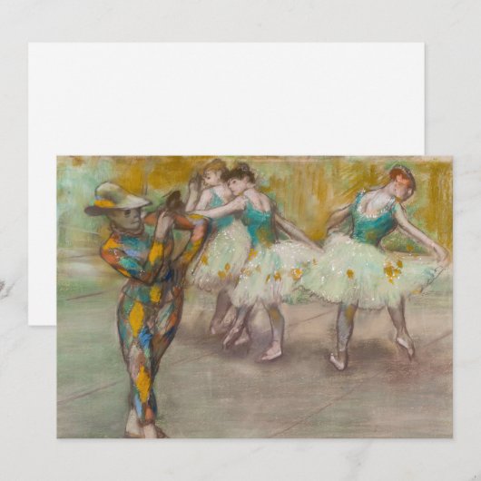 Edgar Degas - Harlequin Dance Bedankkaart (Voorkant / Achterkant)