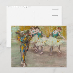 Edgar Degas - Harlequin Dance Briefkaart