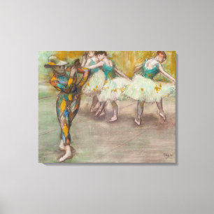 Edgar Degas - Harlequin Dance Canvas Afdruk