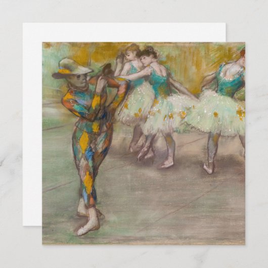 Edgar Degas - Harlequin Dance Kaart (Voorkant / Achterkant)