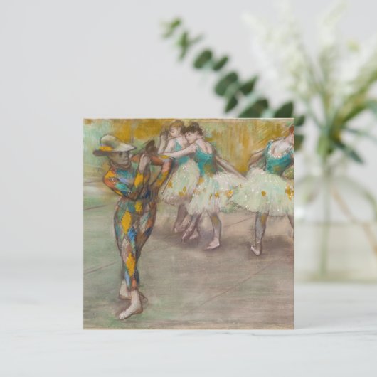 Edgar Degas - Harlequin Dance Kaart (Staand voorkant)