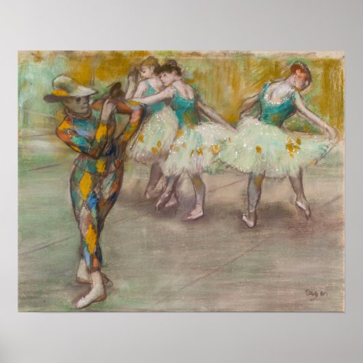 Edgar Degas - Harlequin Dance Poster (Voorkant)