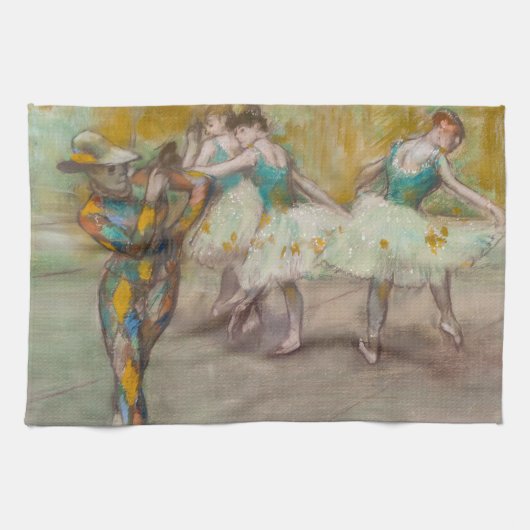 Edgar Degas - Harlequin Dance Theedoek (Horizontaal)