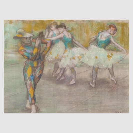 Edgar Degas - Harlequin Dance Tissuepapier (Voorkant)