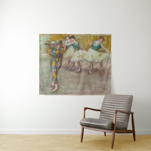 Edgar Degas - Harlequin Dance Wandkleed (In Situ (horizontaal))