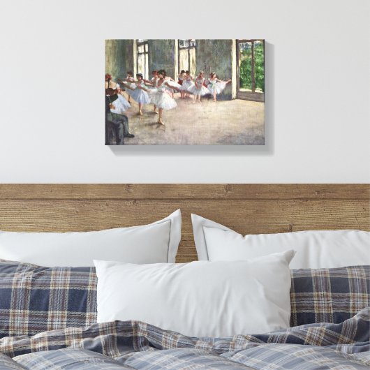 Edgar Degas - Heroefening van ballet Canvas Afdruk (Insitu (Slaapkamer))