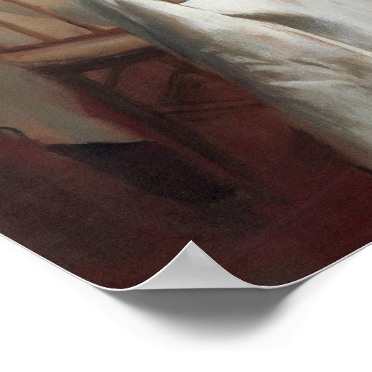 Edgar Degas | Het Hof, 1873 Poster (Hoek)