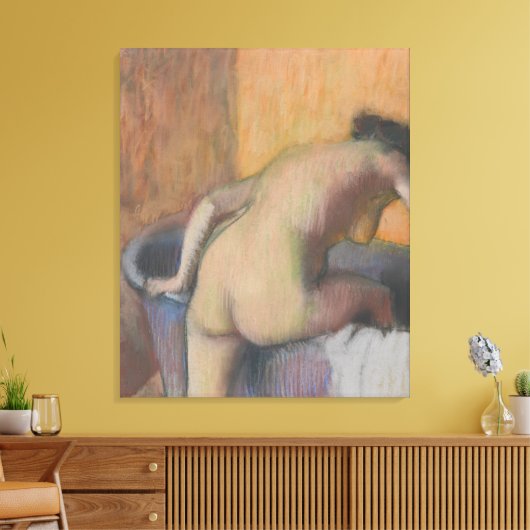 Edgar Degas | Het in een buis stoppen Canvas Afdruk (Insitu (Woonkamer))
