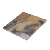 Edgar Degas | Het in een buis stoppen Tegeltje (Zijkant)