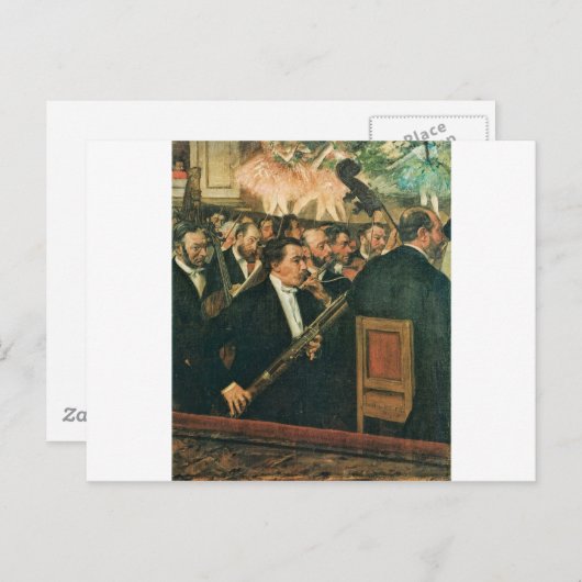 Edgar Degas Het Orchestra van de Opera Briefkaart (Voorkant / Achterkant)
